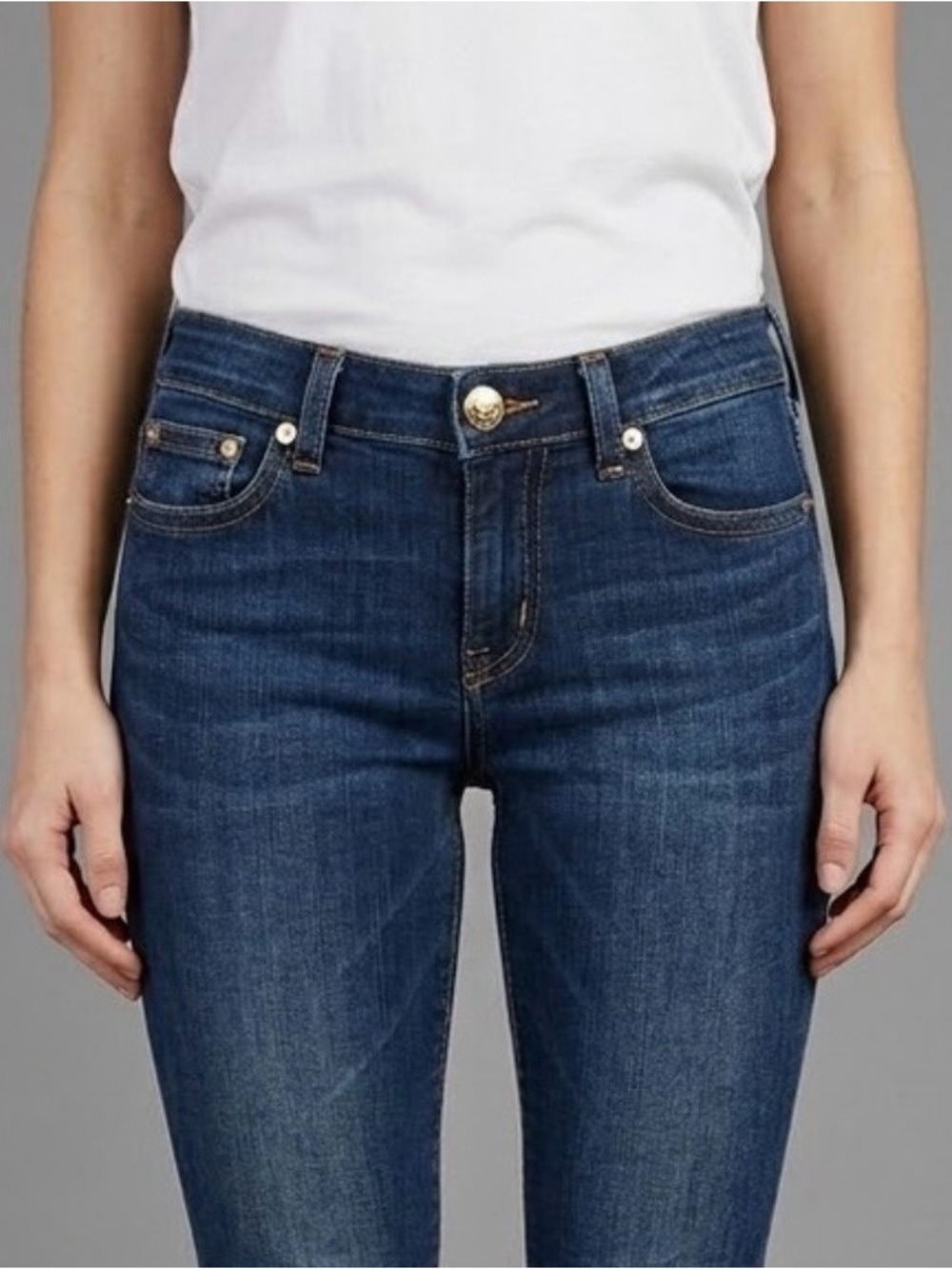True Religion size 24 Halle Mid Rise Super Skinny Women’s Jeans